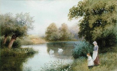 On the Avon, Summertime (akvarell papíron) alkotó: Robert Hollands Walker