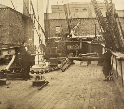 Brunel az Aphrodita fedélzetén, Liverpool alkotó: Robert Howlett