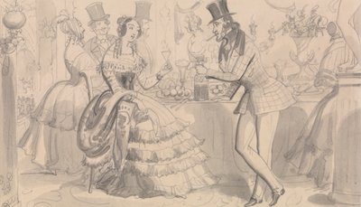 Nyilvános felüdülés a felsőbb társaságban alkotó: Robert Isaac Cruikshank