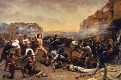 Az Alamo eleste vagy Crockett utolsó állása alkotó: Robert Jenkins Onderdonk