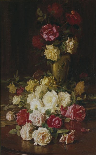 Cím nélkül (rózsák), 1905-1915 körül (olaj, vászon) alkotó: Robert Jenkins Onderdonk