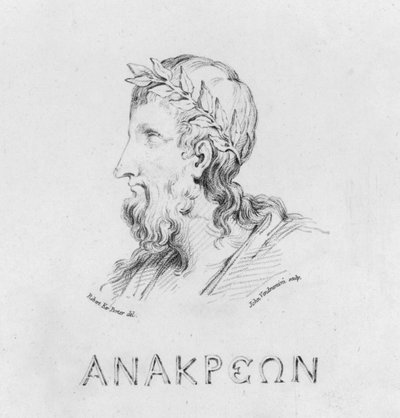 Anakreon portréja (metszet) alkotó: Robert Kerr (after) Porter