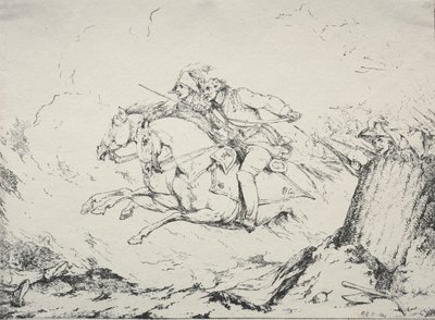 Poliautográfiai példányok: lovassági roham, 1803. alkotó: Robert Kerr Porter