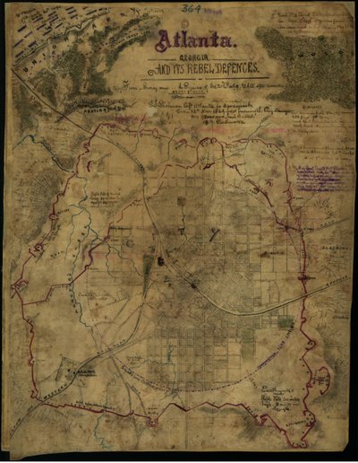 Atlanta, Georgia és a lázadók védelme (sic) LOC gvhs01.vhs00311 alkotó: Robert Knox Sneden