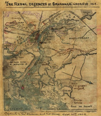 Támadás Ft. Pulaski Savannah, Georgia, 1862. április. LOC gvhs01.vhs00277 alkotó: Robert Knox Sneden
