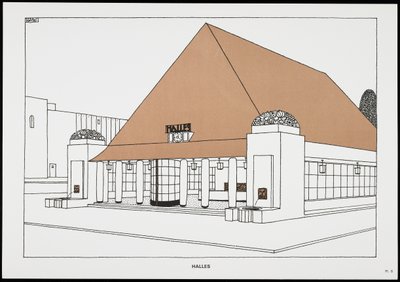 Halles, a Une Cite Moderne, Dessins de Rob Mallet-Stevens Architecte, 1987 (megjelent) alkotó: Robert Mallet Stevens