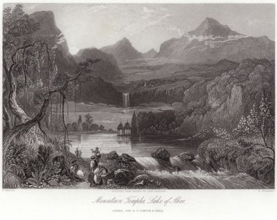 Hegyi templomok az Aboo-tavon alkotó: Robert Melville Grindlay
