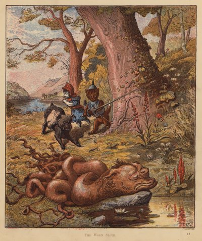 A cica zarándokai: The Worm Sloth (színes litho) alkotó: Robert Michael Ballantyne