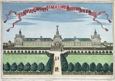 A Betlehemi Kórház, „A Book of the Remarkable Places in and about the London” című könyvből, 1700 körül alkotó: Robert Morden