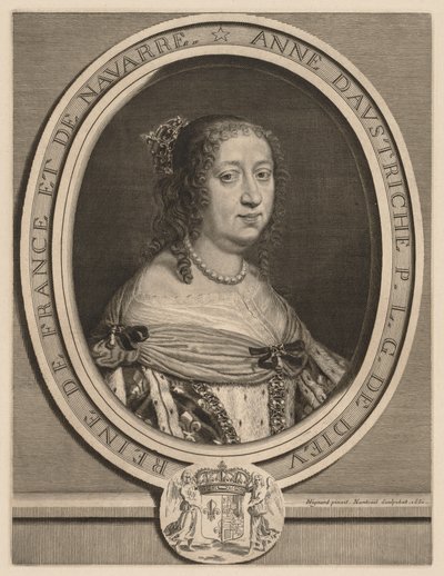 Ausztriai Anna, Franciaország királynője, 1660. alkotó: Robert Nanteuil