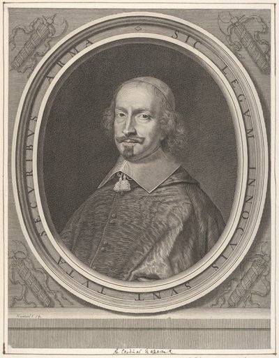 Jules Mazarin bíboros, kb. 1652. alkotó: Robert Nanteuil