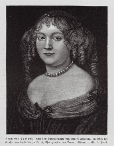 Madame de Sevigne, francia írónő (metszet) alkotó: Robert Nanteuil