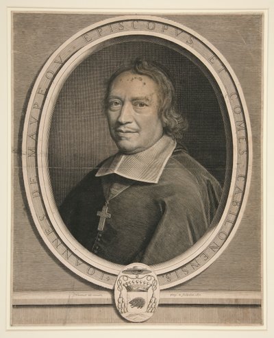 Jean de Maupeou, Chalons-sur-Saone püspök és gróf portréja alkotó: Robert Nanteuil
