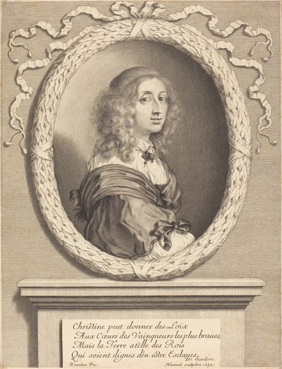Krisztina, Svéd királynő alkotó: Robert Nanteuil after Sébastien Bourdon