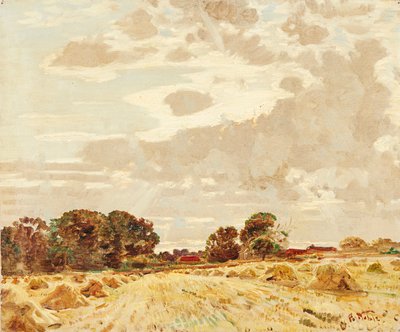 Harvest At the Knowes, East Linton (olaj, vászon) alkotó: Robert Noble