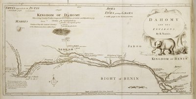 Dahomey és környéke, Archibald Dalzel "The History of Dahomey" című művéből, metszet: Woodman and Mutlow, pub. 1793 alkotó: Robert Norris