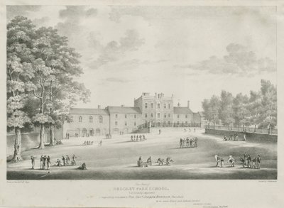 Sedgley Park School: metszet, 1838. nov. (nyomtatott) alkotó: Robert Noyes
