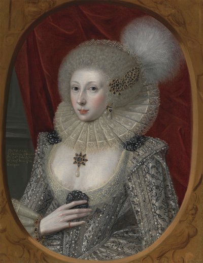 Női portré, valószínűleg Erzsébet pápa (kb. 1585; él 1624) alkotó: Robert Peake the elder