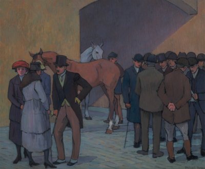 Egy reggel a Tattersallnál alkotó: Robert Polhill Bevan