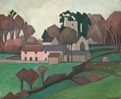 Clayhidon templom (olaj, vászon) alkotó: Robert Polhill Bevan