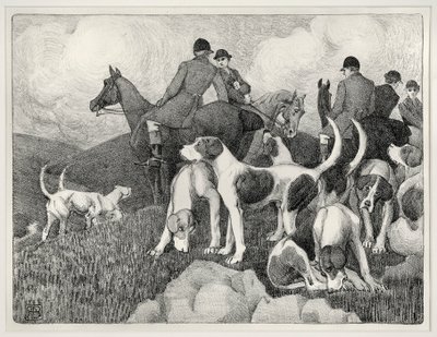 Vadászjelenet (litho) alkotó: Robert Polhill Bevan