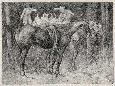 Vadászjelenet (litho) alkotó: Robert Polhill Bevan