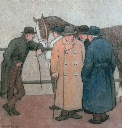 A lókereskedők (kréta papíron) alkotó: Robert Polhill Bevan