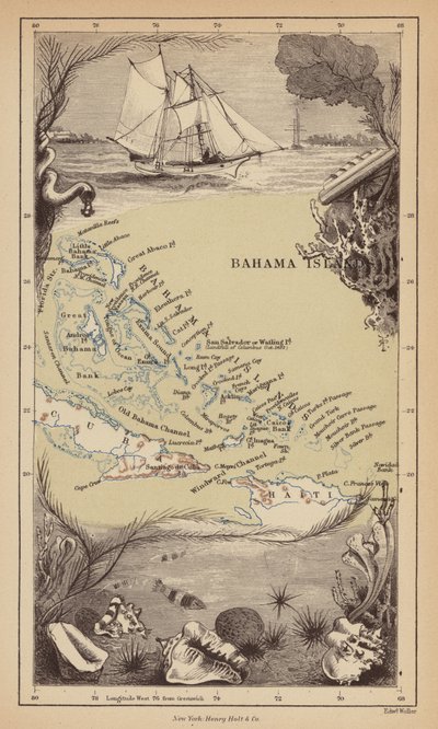 Bahama-szigetek (metszet) alkotó: Robert Pritchett