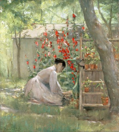 A kert gondozása (olaj, vászon) alkotó: Robert Reid