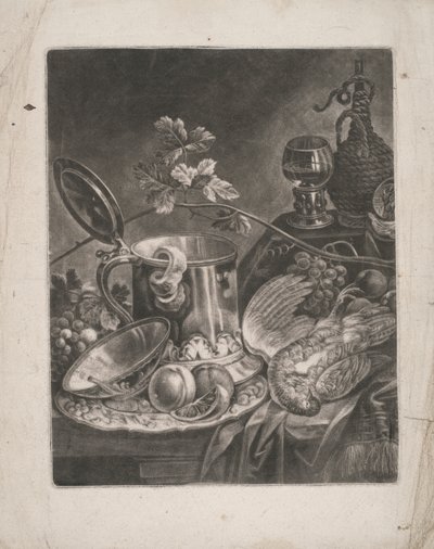 Csendélet Tankarddal és desszerttállal alkotó: Robert Robinson