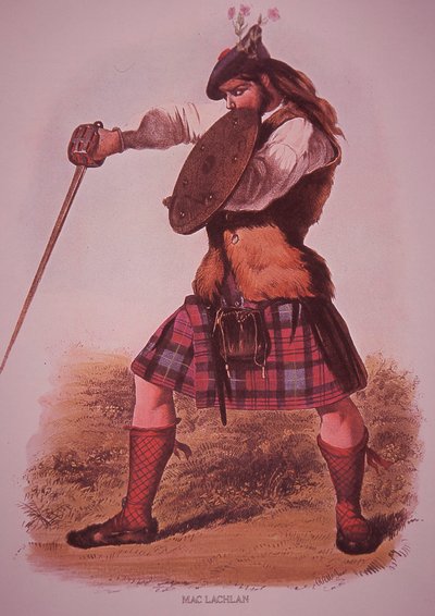 A MacLachlan klán harcosa, L. Dickinson metszet alkotó: Robert Ronald (after) McIan