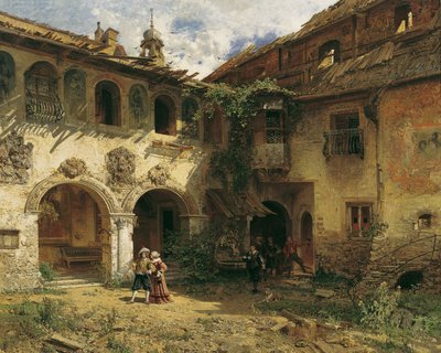 A Fürstenburg udvara Burgusióban alkotó: Robert Russ