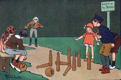 A tekepálya. Gravírozás „”-be Mit játszunk? E. Weber „” Robert Salles (1871-1929) akvarell rajzaival. Librairie Garnier Freres, Párizs alkotó: Robert Salles