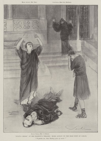 Julius Caesar, az Őfelsége Színházában, Marcus Antonius Caesar holtteste mellett alkotó: Robert Sauber