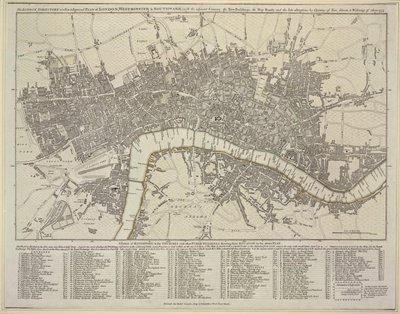 London, Westminster és Southwark terve alkotó: Robert Sayer