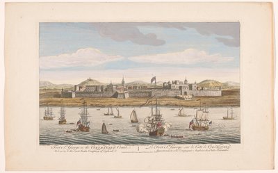 Kilátás a Madras-i Szent György-erődre Szent György-erőd a Coromandel-parton. Az angliai East India Company tagja (cím a tárgyon) A VOC települései (sorozat címe) alkotó: Robert Sayer