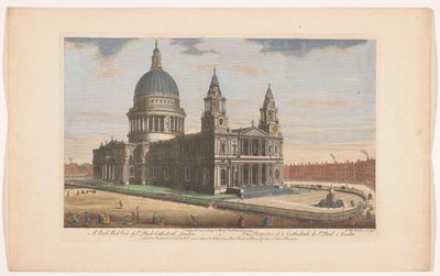 Kilátás a londoni Szent Pál-székesegyházra északnyugati oldalról nézve A londoni St. Pauls Cathedral északnyugati képe (cím a tárgyon) London (sorozat címe) alkotó: Robert Sayer