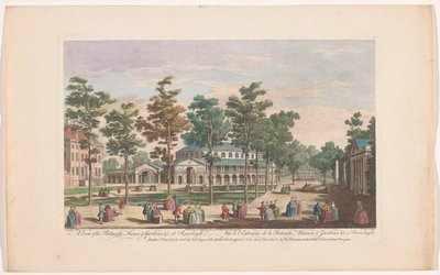 Kilátás a Rotundára a londoni Ranelagh Gardensben Kilátás a Rotundo-ra, a házra és a kertekre stb. Ranelaghnál (cím az objektumon) Ranelagh Gardens és Vauxhall Gardens (sorozat címe) alkotó: Robert Sayer