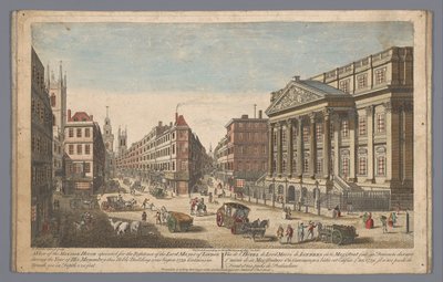 Kilátás a Mansion House-ra Londonban Kilátás a kastélyra (...) (cím az objektumon) London (sorozat címe) alkotó: Robert Sayer