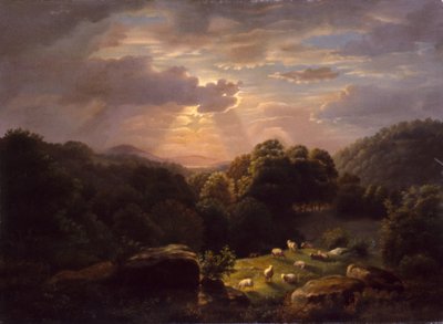 Táj juhokkal, n.d. alkotó: Robert Seldon Duncanson