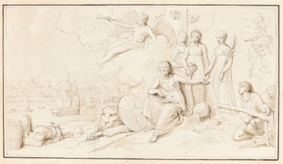 Nagy-Britannia kereskedelmi hatalmának allegóriája alkotó: Robert Smirke