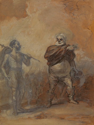 Falstaff oktatja Bardolphot alkotó: Robert Smirke