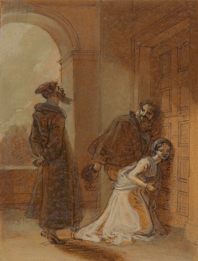 Feste, mint Sir Topas, Malvoliohoz fordulva alkotó: Robert Smirke