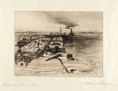 A Hudson folyó vontatása alkotó: Robert Swain Gifford