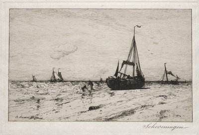Scheveningen (rézkarc) alkotó: Robert Swain Gifford