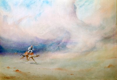 "Vihar a sivatagban", 1901 alkotó: Robert Talbot Kelly
