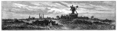 Szélmalom a Wimbledon Common területén, 1880 alkotó: Robert Taylor Pritchett