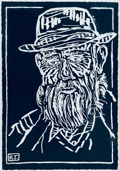 Erős, szakállas férfi alkotó: Robert Thirtle