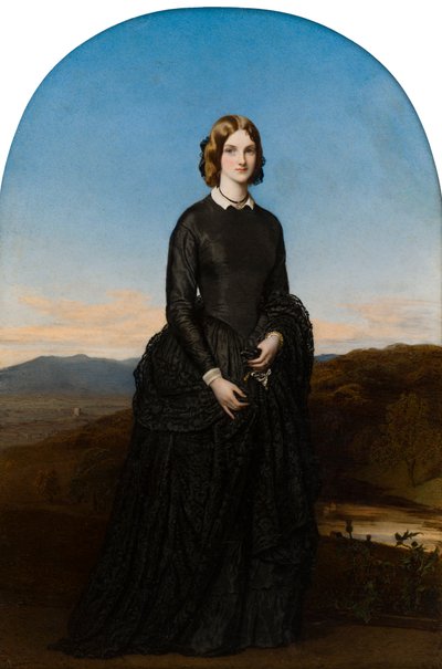 Portré a Hon. Selina Weld Forester, Newport vikomtné, majd Bradford grófnője (1819-1894), 1840-70 körül (olaj, elefántcsont) alkotó: Robert Thorburn