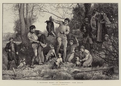 Borzvadászat Somersetben, a sorsolás alkotó: Robert Walker Macbeth